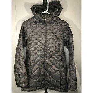 The North Face Parka Womens SM Full Zip Hooded 550 Goose Down Puffer Jacket Gray